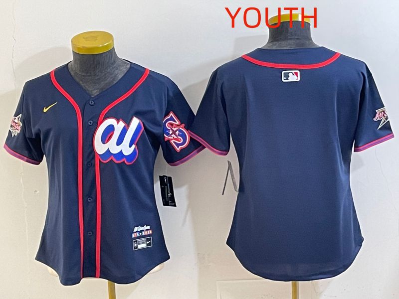 Youth 2025 Seattle Mariners Blank Drak Blue All star Nike MLB Jersey style 01->youth mlb jersey->Youth Jersey
